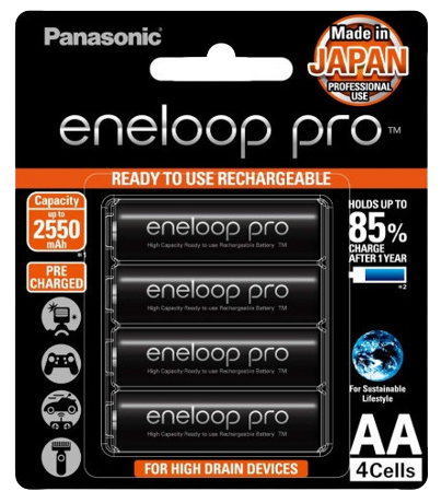 Panasonic eneloop pro AA Rechargeable NiMH Batteries (1.2V, 2550mAh)