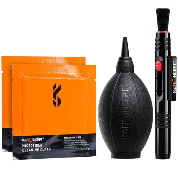 The K&F Concept 3in1 DSLR Camera Cleaning Kit (Lens Dust Blower Cleaner + Cleaning Pen + Macrofiber Cleaning Cloth)