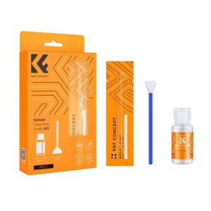 K&F Concept 16mm APS-C Sensor Cleaning Swab Kit with 10x 16mm Cleaning Swabs and 1x 20ml Cleaning Liquid